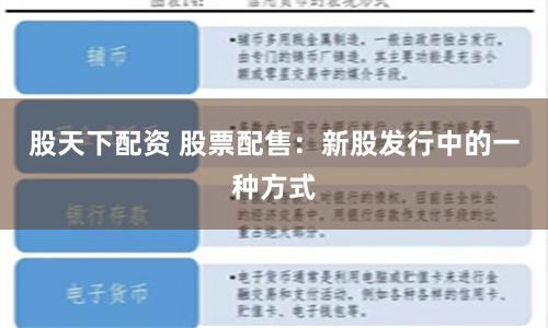 股天下配资 股票配售：新股发行中的一种方式